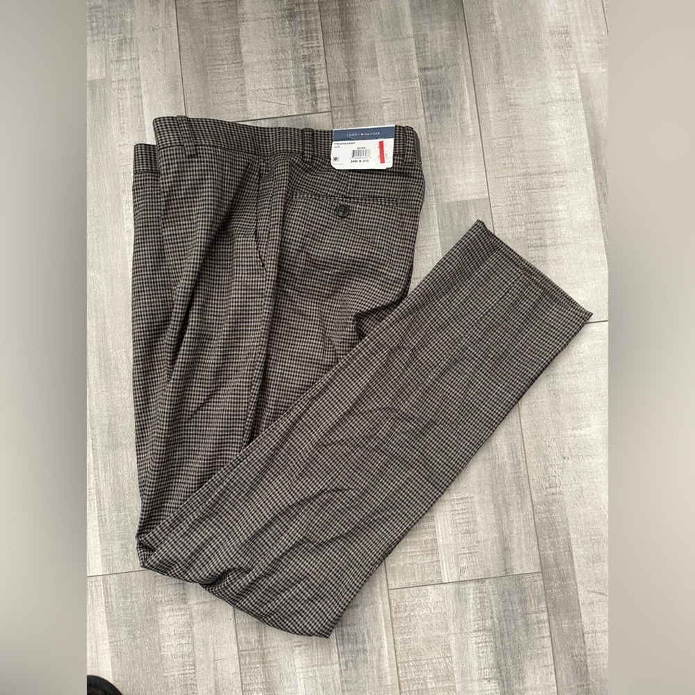 Tommy Hilfiger Black and White Houndstooth Pants